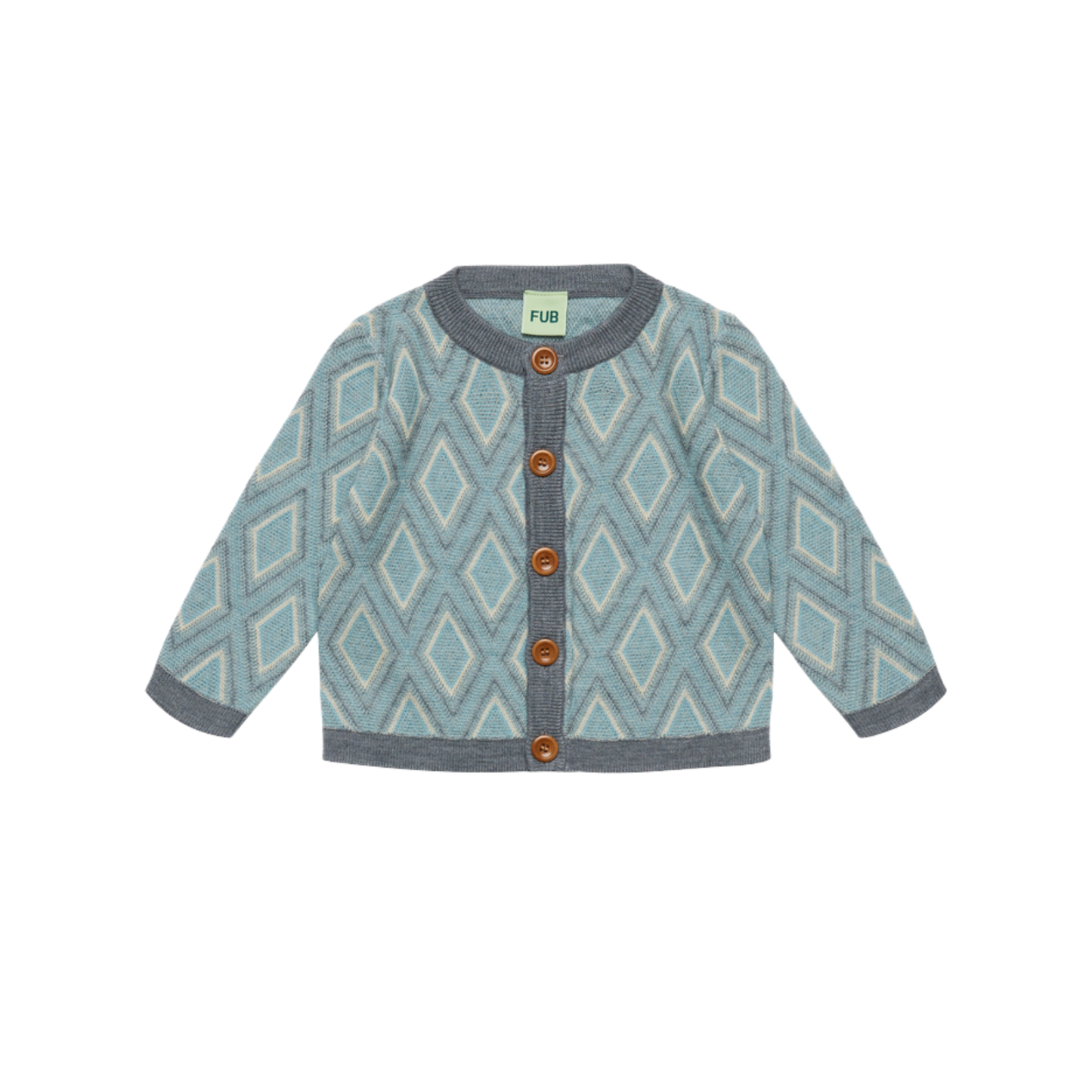 Fub Steel Harlekin Long Sleeve Cardigan