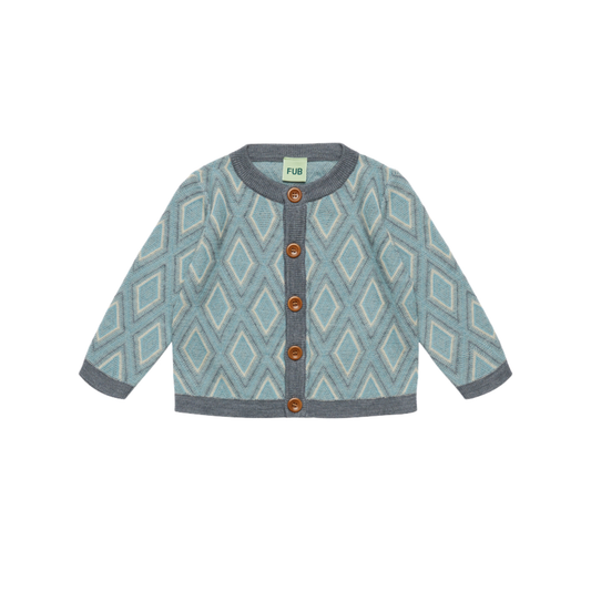 Fub Steel Harlekin Long Sleeve Cardigan