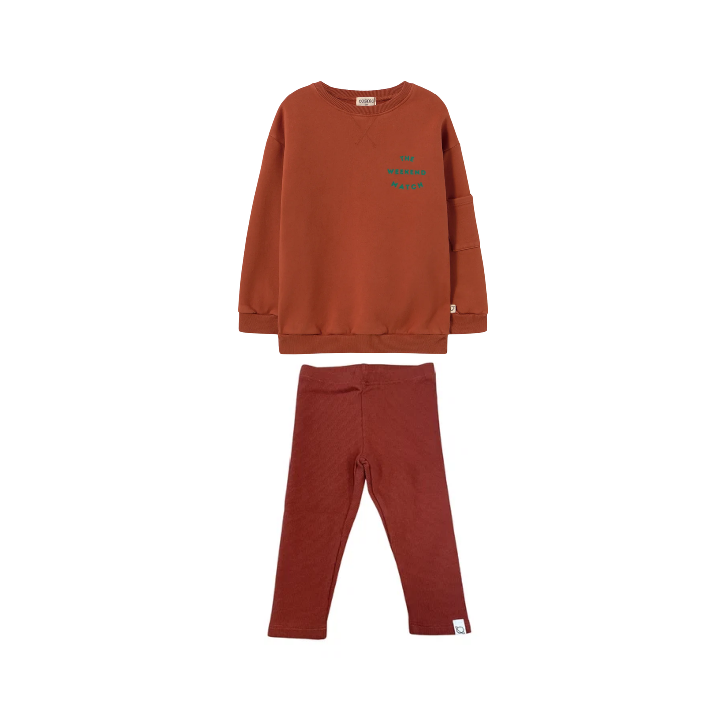 Cozmo Ginger Washed Brushed Fleece Pants Set
