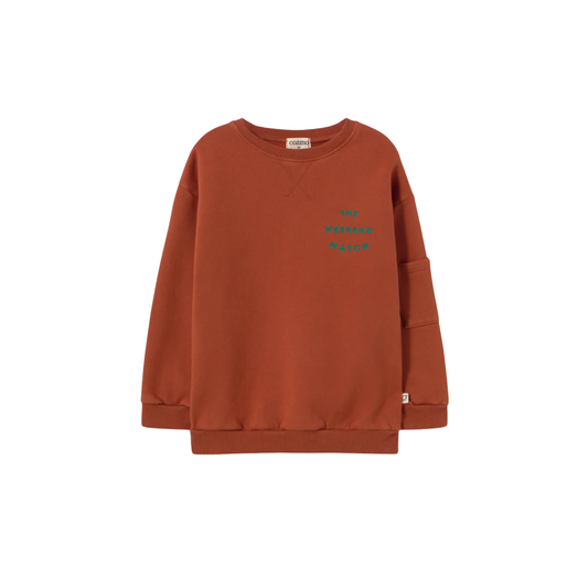 Cozmo Ginger Washed Brushed Fleece Long Sleeve Sweatshirt