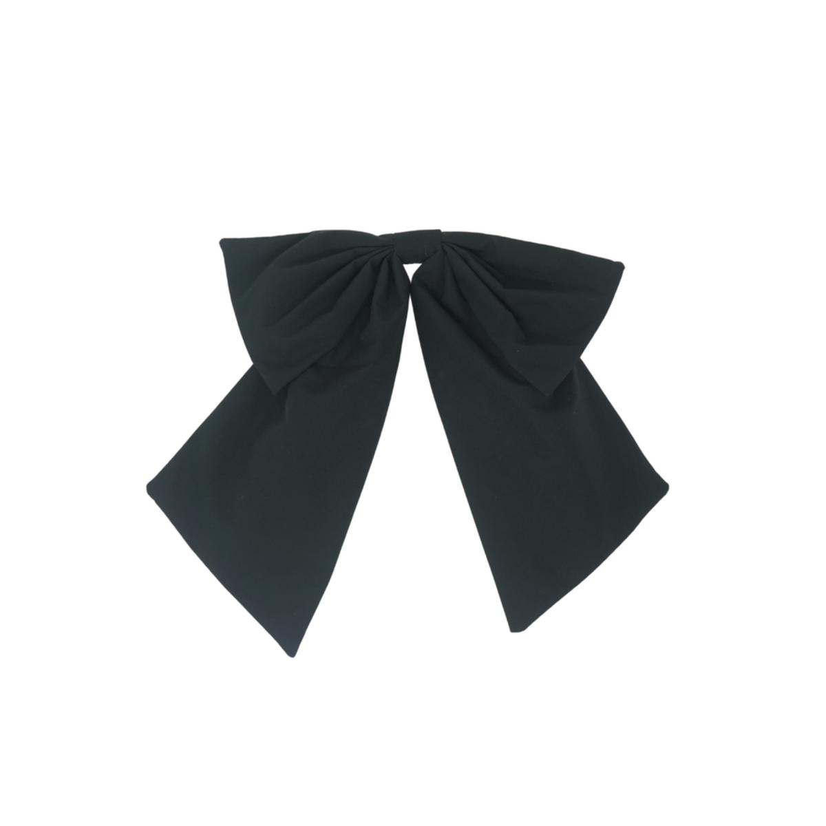 Bandeau Black Taffeta Winter Dressy Bow Clip