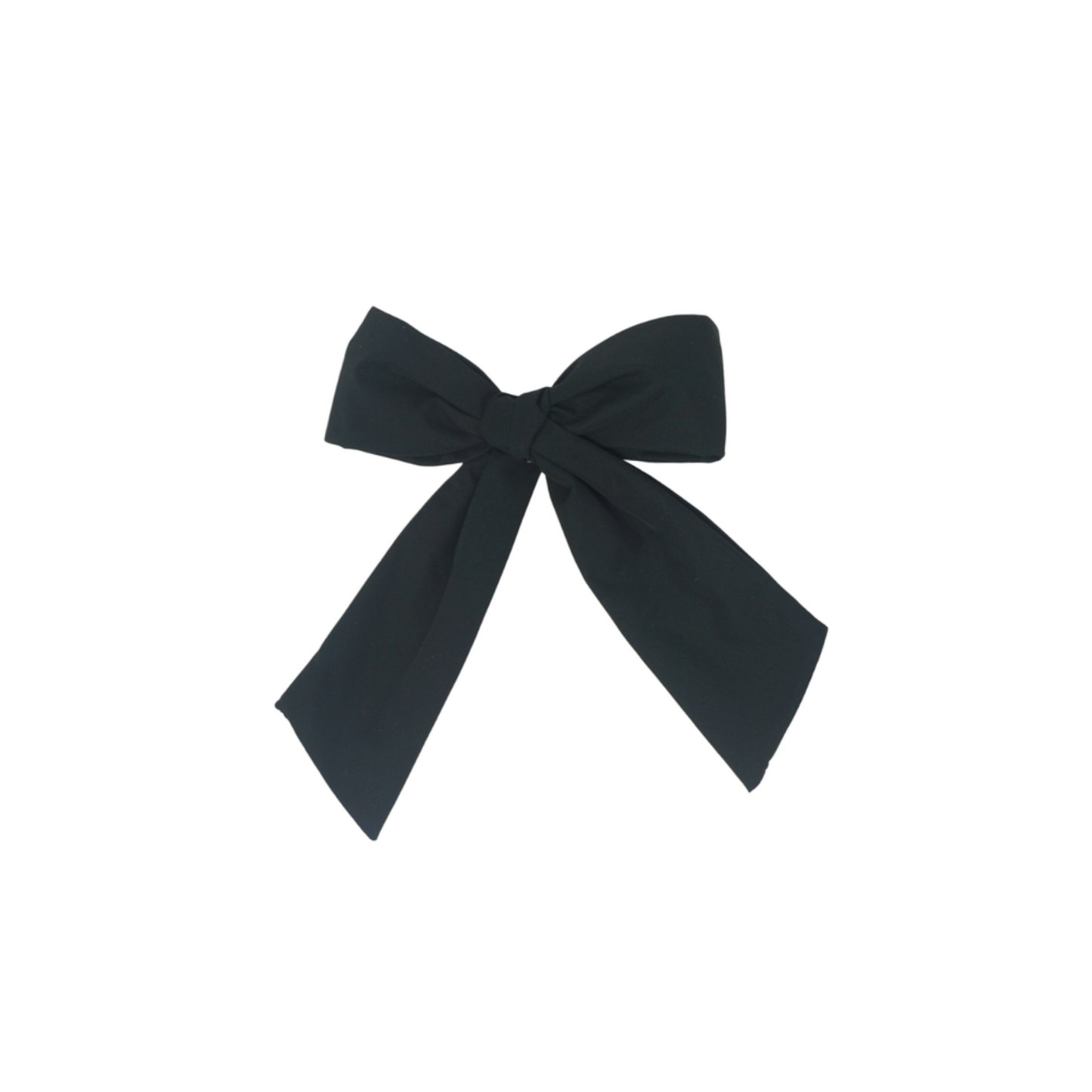 Bandeau Black Taffeta Winter Classic Medium Bow Clip