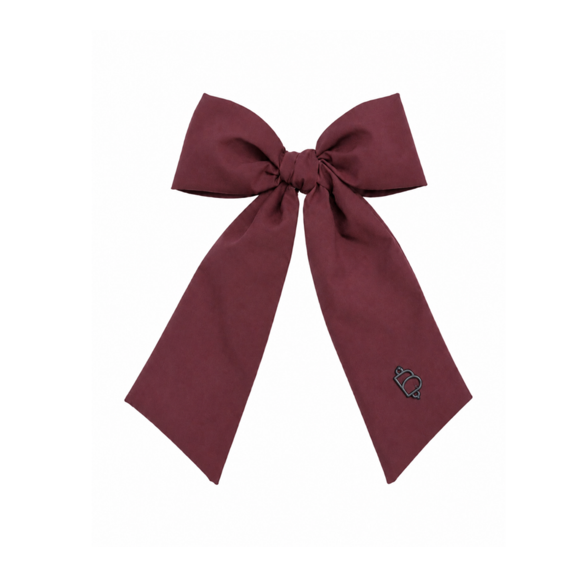 Bandeau Plum Taffeta Winter Classic Medium Bow Clip