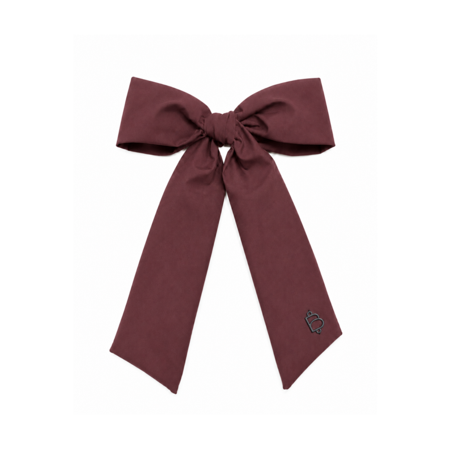 Bandeau Plum Taffeta Winter Classic Large Bow Clip