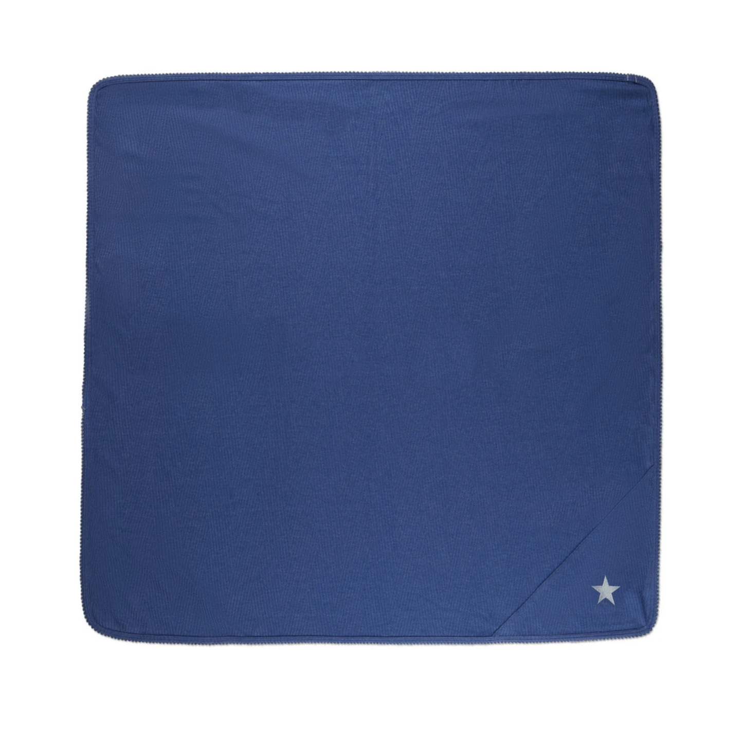 MiniMoi Navy Star Embroidered Textured Blanket