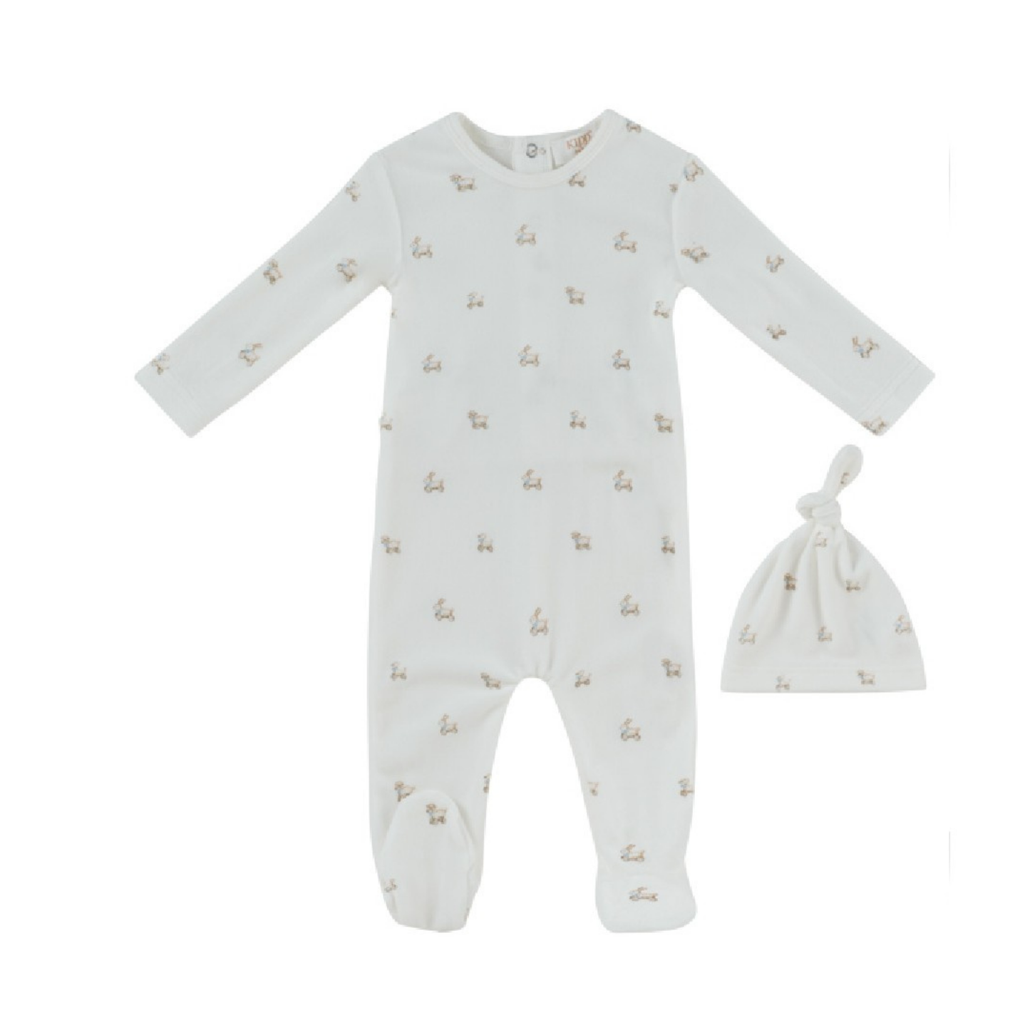 Kipp Baby Blue Petits Amis Footie & Hat Set