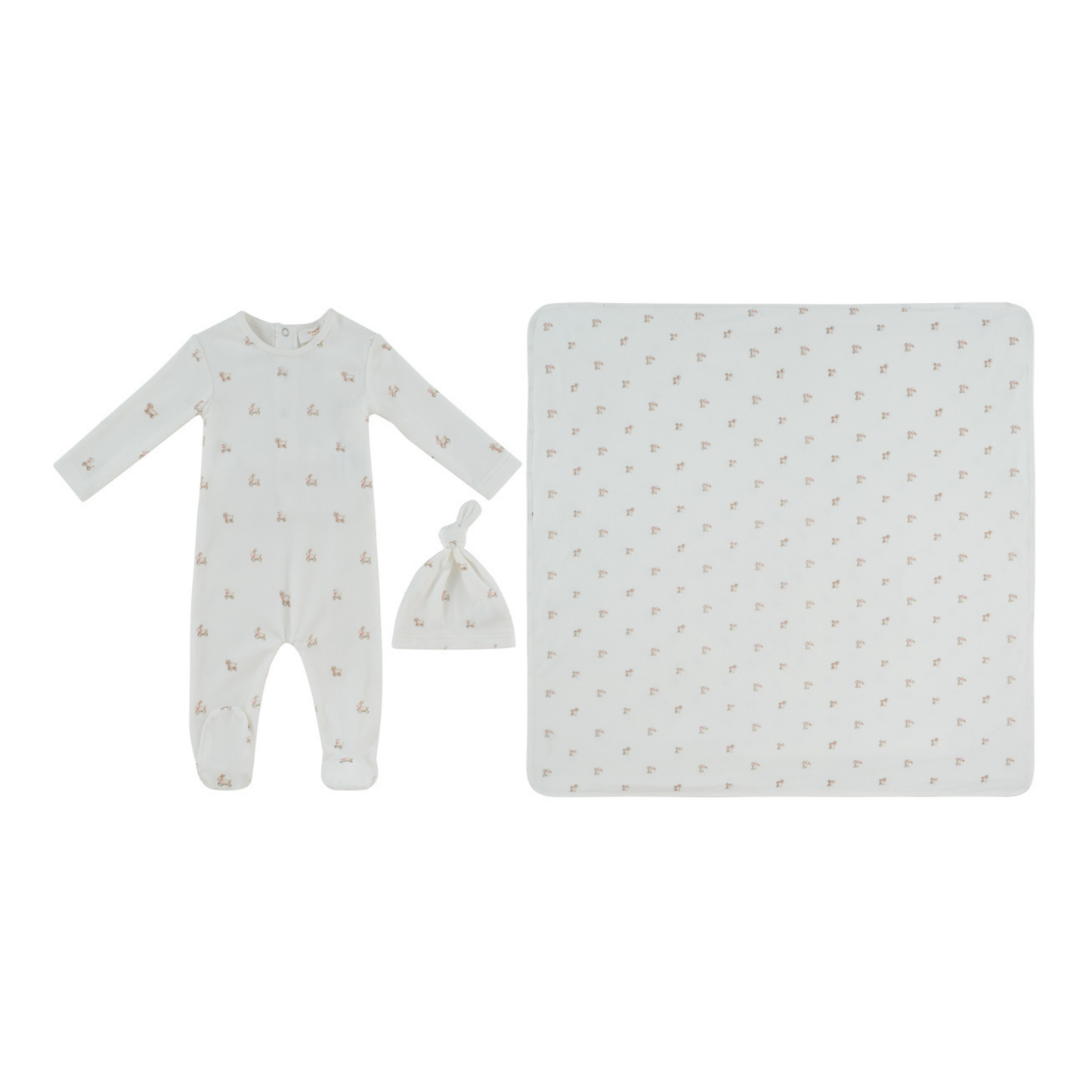 Kipp Baby Pink Petits Amis Footie Hat & Blanket Set