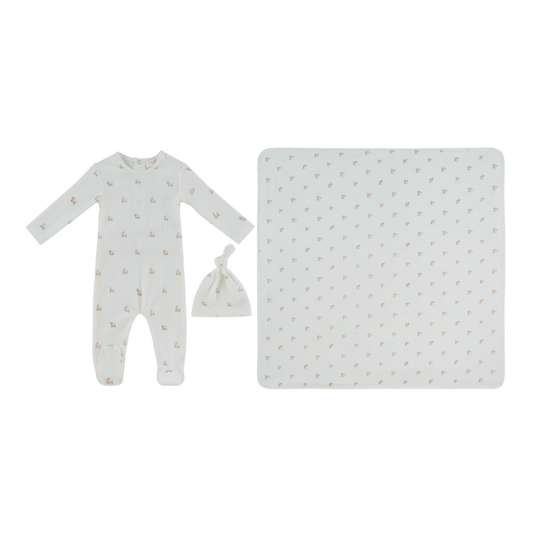 Kipp Baby Pink Petits Amis Footie Hat & Blanket Set