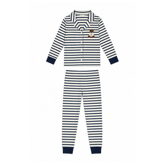 Crew Lounge Navy Teddy Grandpa Set