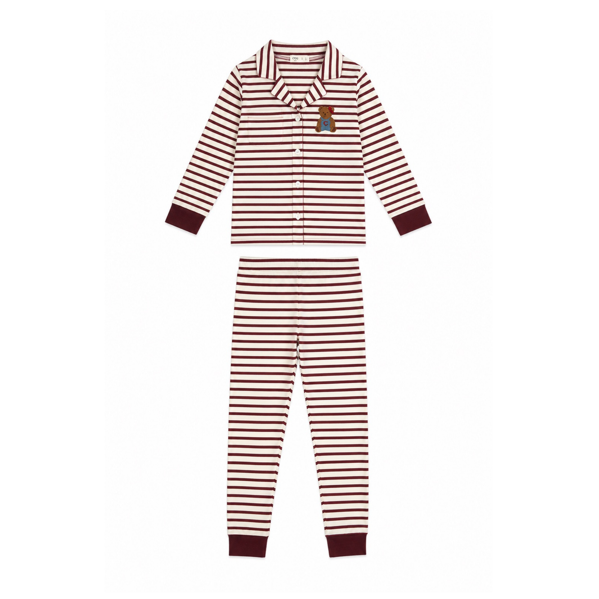 Crew Lounge Maroon Teddy Grandpa Set