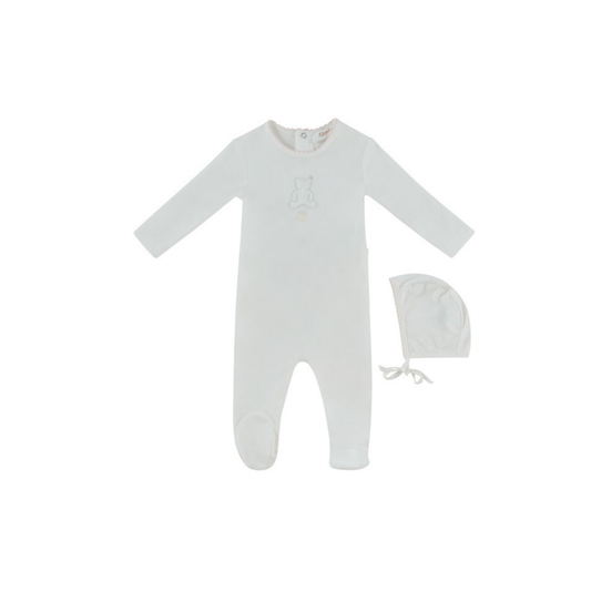 Kipp Baby Pink Fur Ever Yours Footie & Hat Set