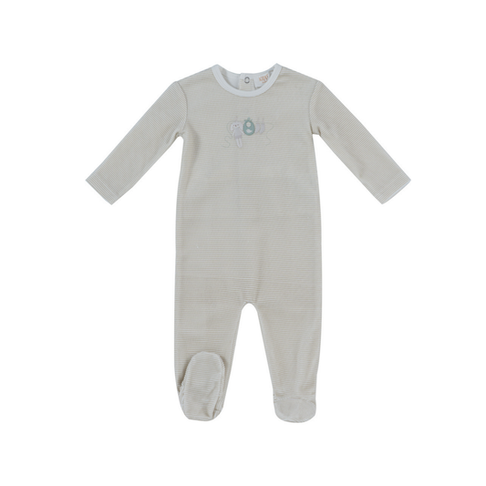 Kipp Baby Stone Bunny Stripe Footie
