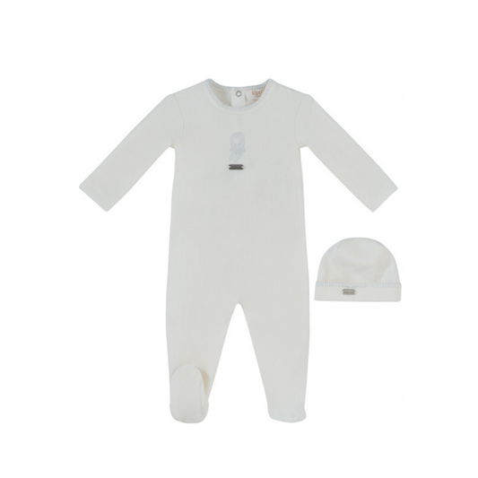 Kipp Baby Blue Atelier Bunny Footie & Hat Set