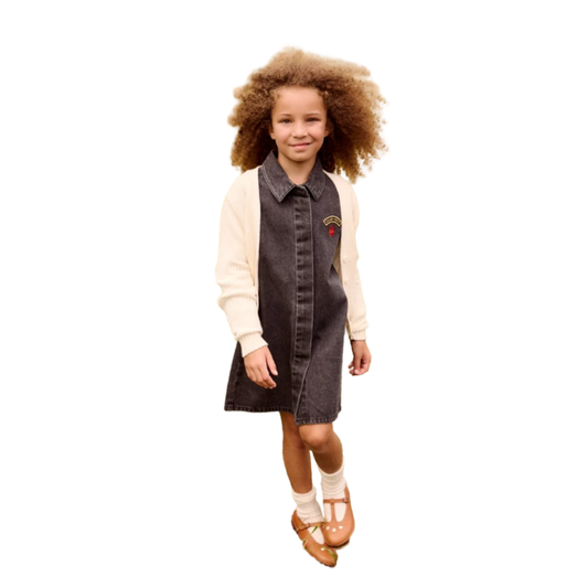 Little Parni Black Denim Denim Shirt Dress