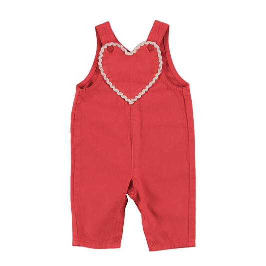Bebe Organic Denim Zigzag Maya Heart Romper