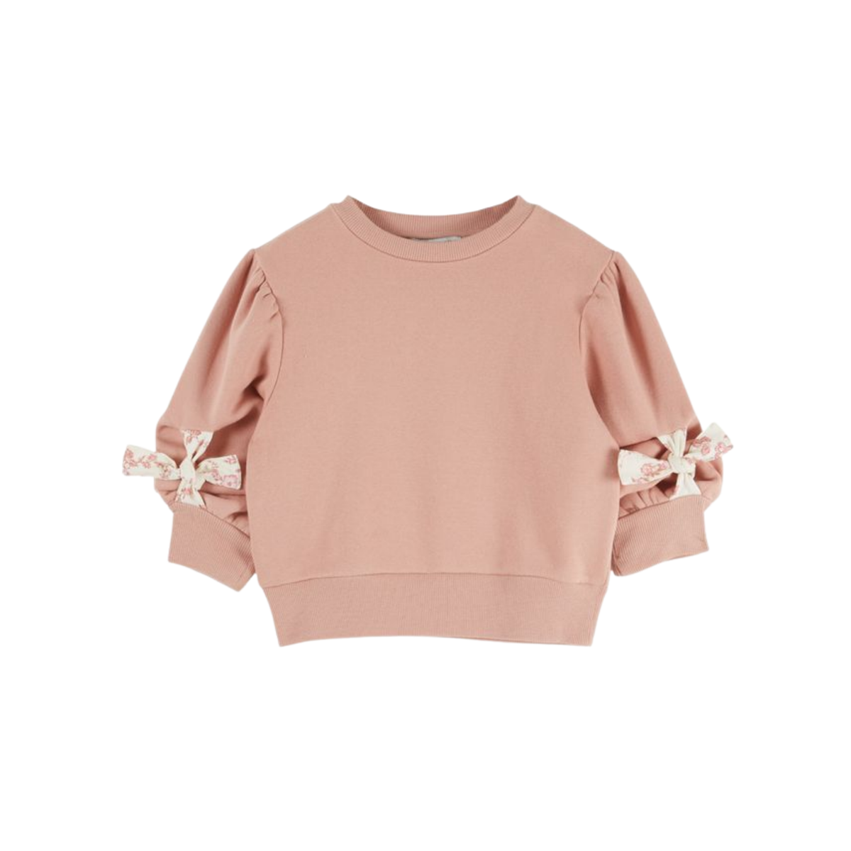 Emile Et Ida Dusty Pink Bow Long Sleeve Sweatshirt