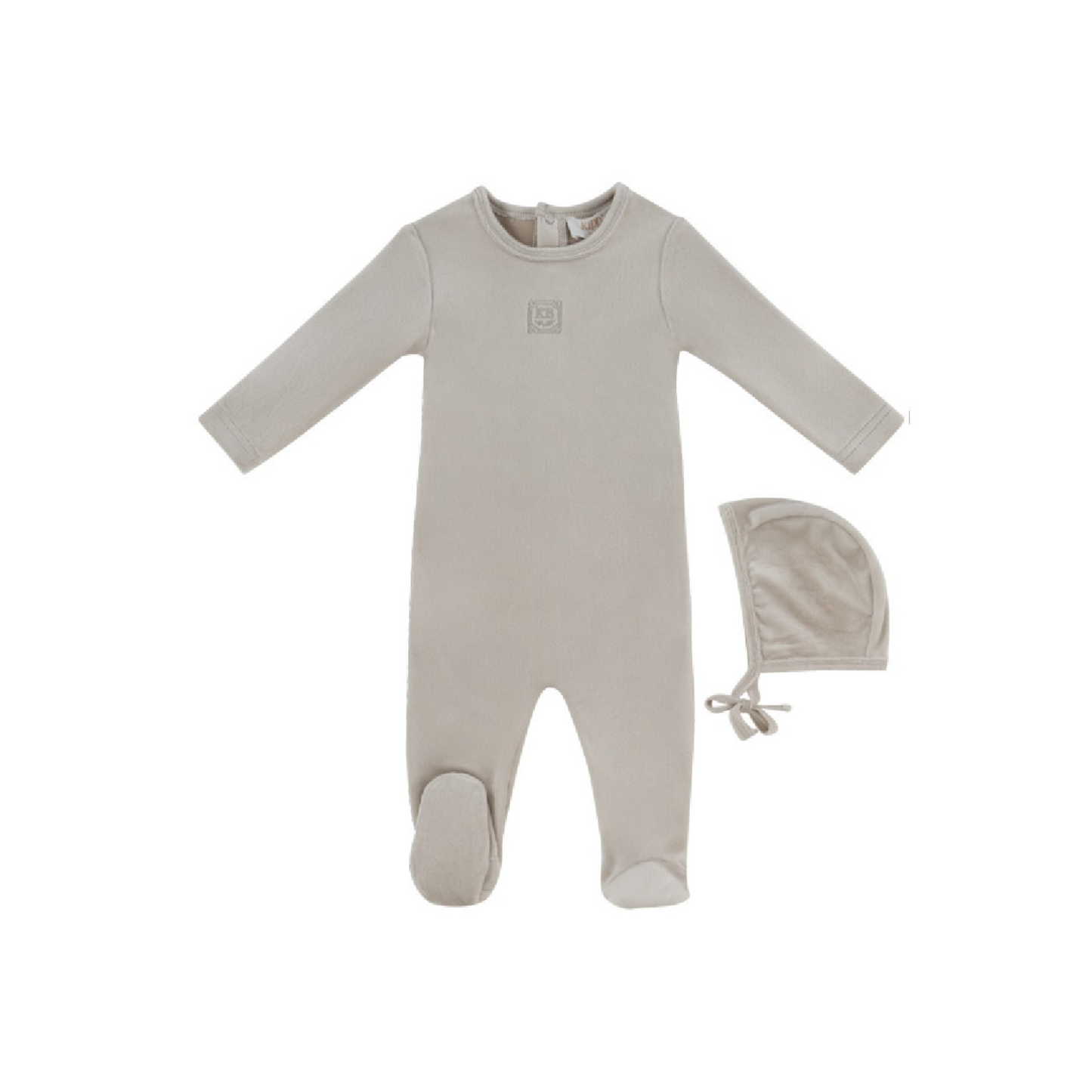 Kipp Baby Stone KB Logo Footie & Hat Set