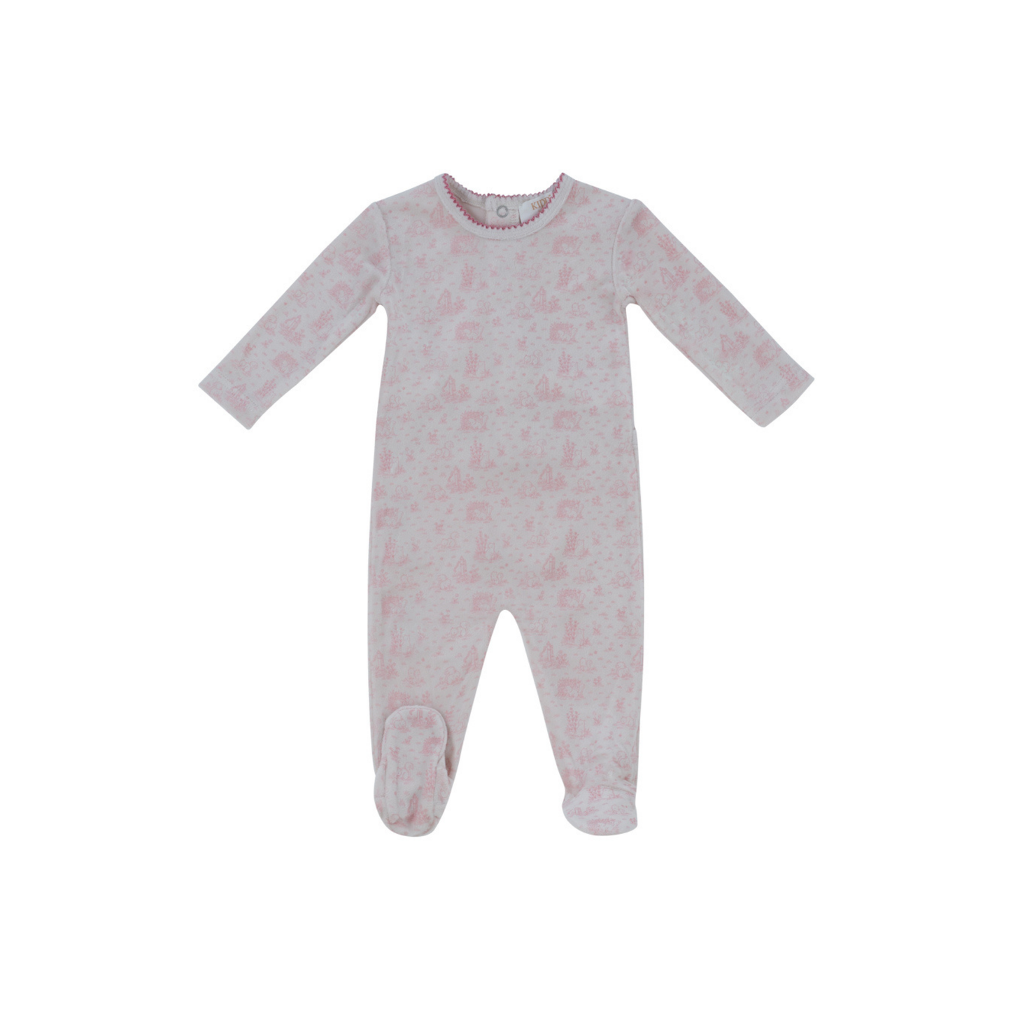 Kipp Baby Rose Woodland Toile Footie