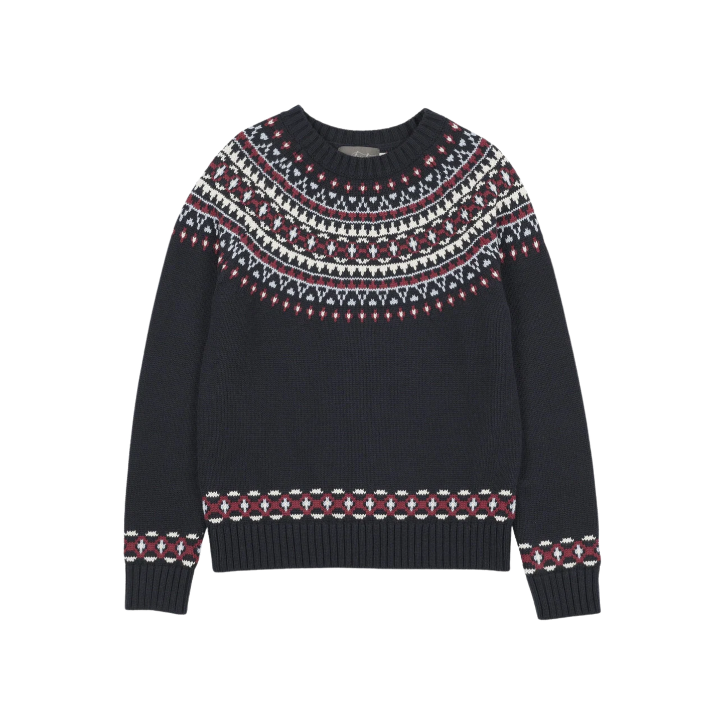 Sweet Threads Blue Aster Crew Neck Long Sleeve Sweater