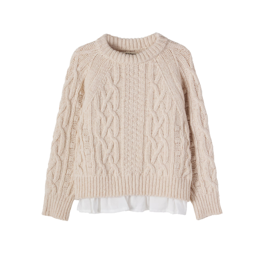 The New Society Whisper White Echo Long Sleeve Sweater