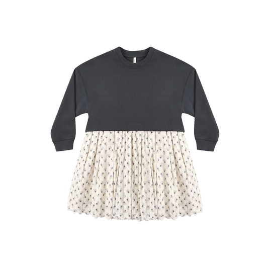 Rylee+Cru Midnight Vintage Flower Long Sleeve Dress
