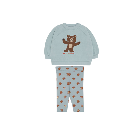 The Campamento Light Blue Bear Sweatshirt Leggings Set