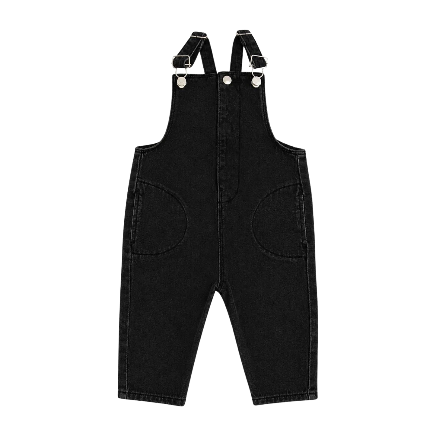 Little Parni Black Denim Denim Overalls