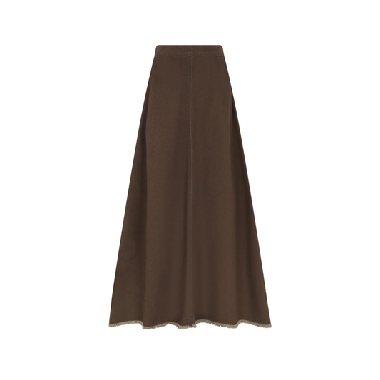 Little Parni Brown Denim Denim Teen Skirt