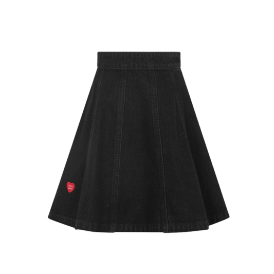 Little Parni Black Denim Denim Skirt