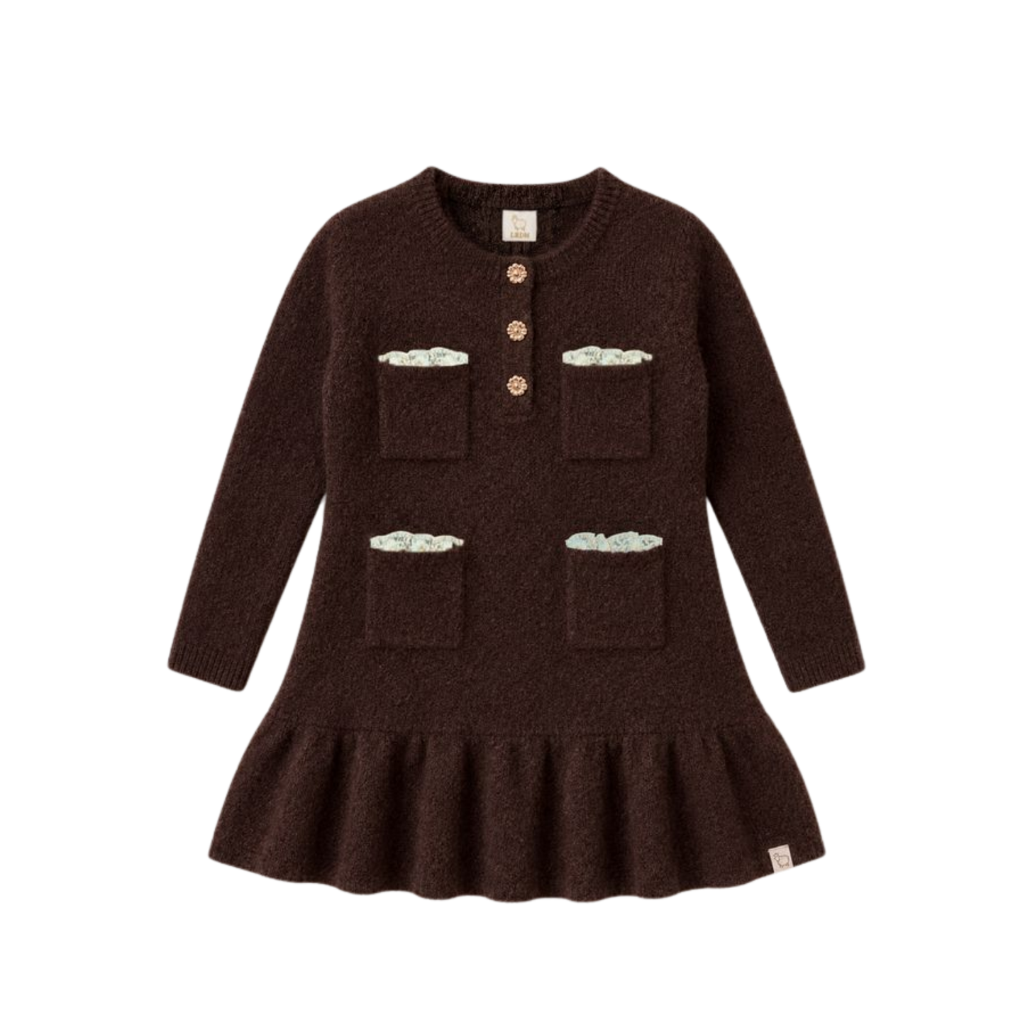 Lrdm Brown Charlie Knit Long Sleeve Dress