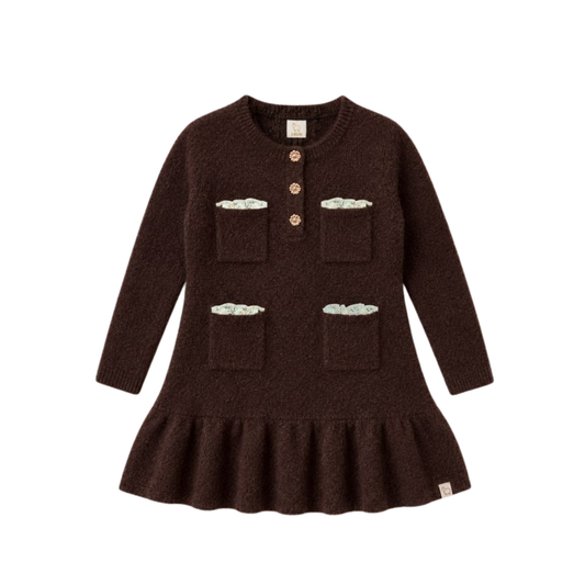 Lrdm Brown Charlie Knit Long Sleeve Dress