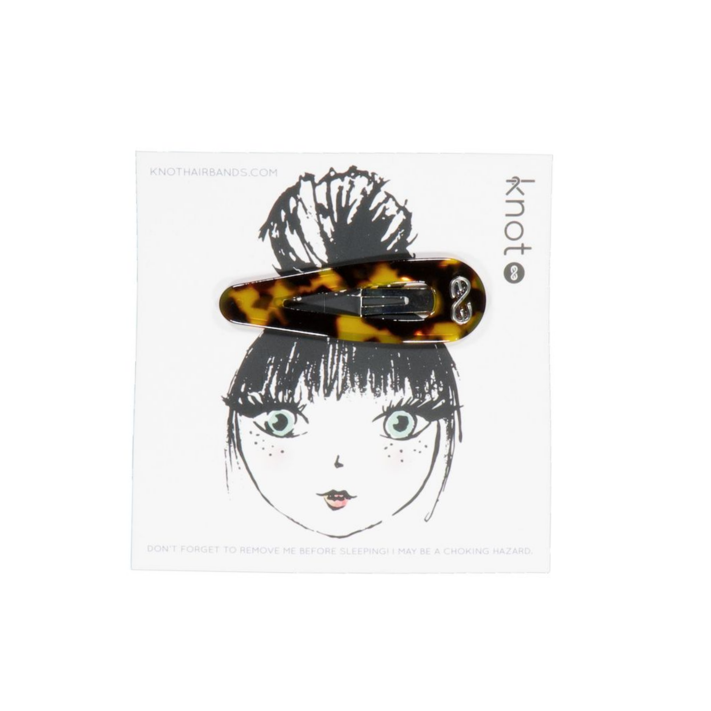 Knot Amber Tortoise Jumbo Snap Clip