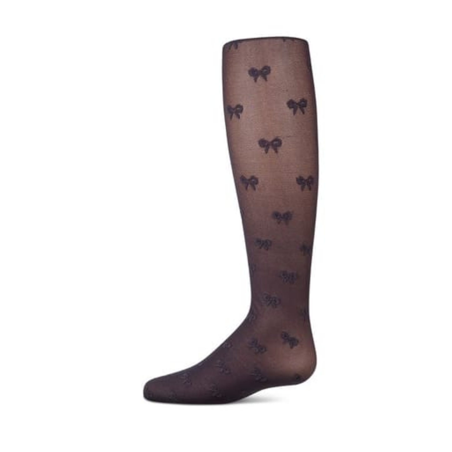 Memoi Navy Happy Bow Micronet Tights