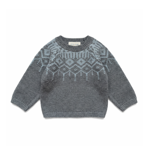 Louis Louise Dark Infant Robert Long Sleeve Knitted Sweater