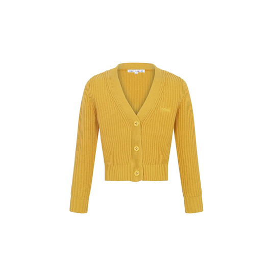 Little Parni Yellow Chunky Cardigan