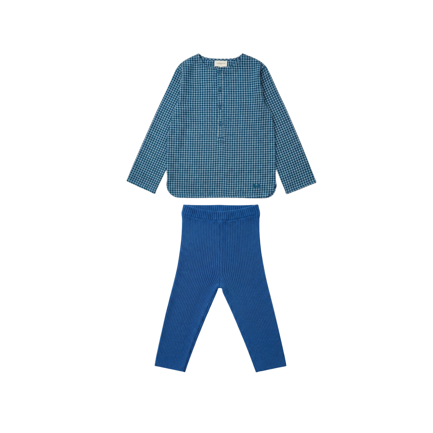 Louis Louise Blue/Navy Twill Check Leggings Set