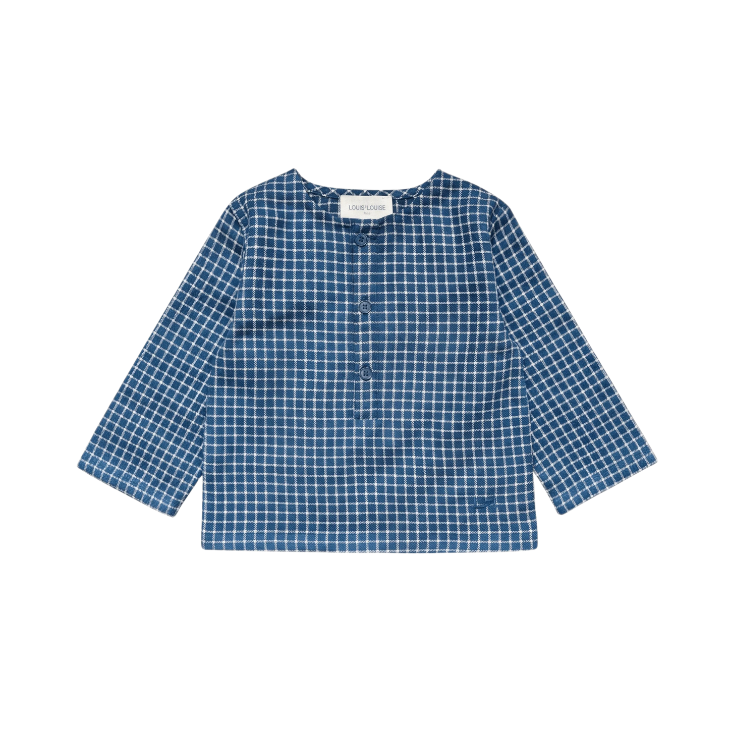Louis Louise Blue Oncle Twill Check Shirt