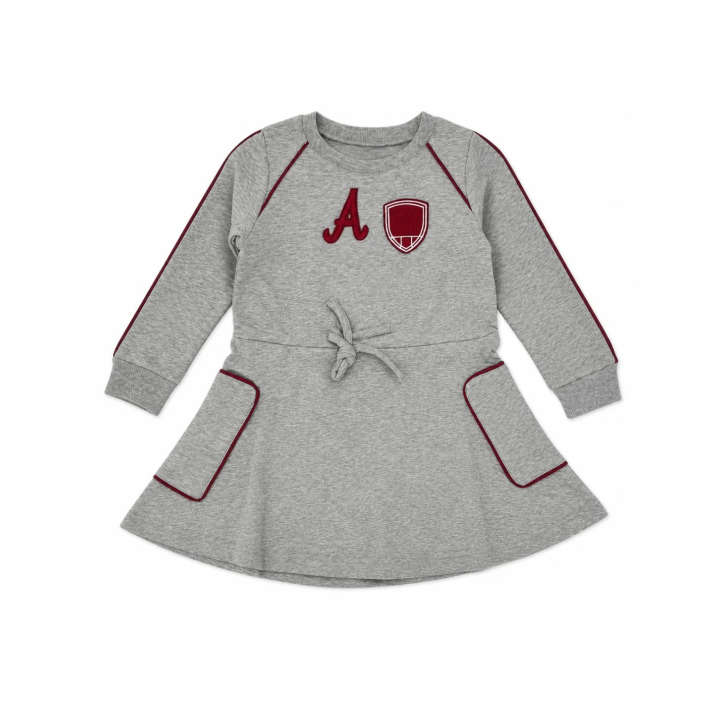 Bonjoy Grey/Burgundy Badge Dress