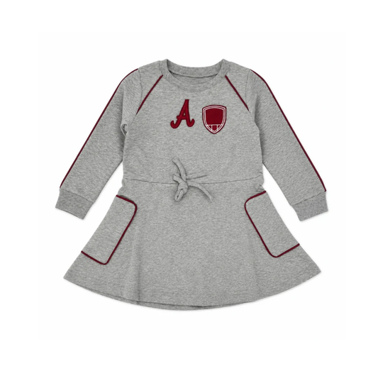 Bonjoy Grey/Burgundy Badge Dress