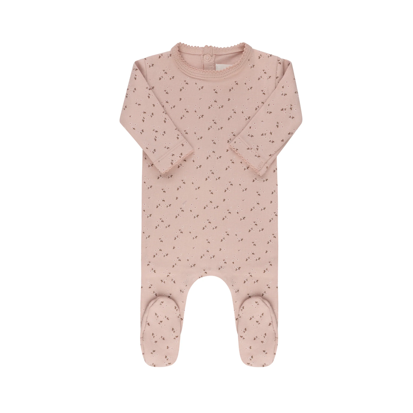 Aurora Pink Floral Leaf Footie