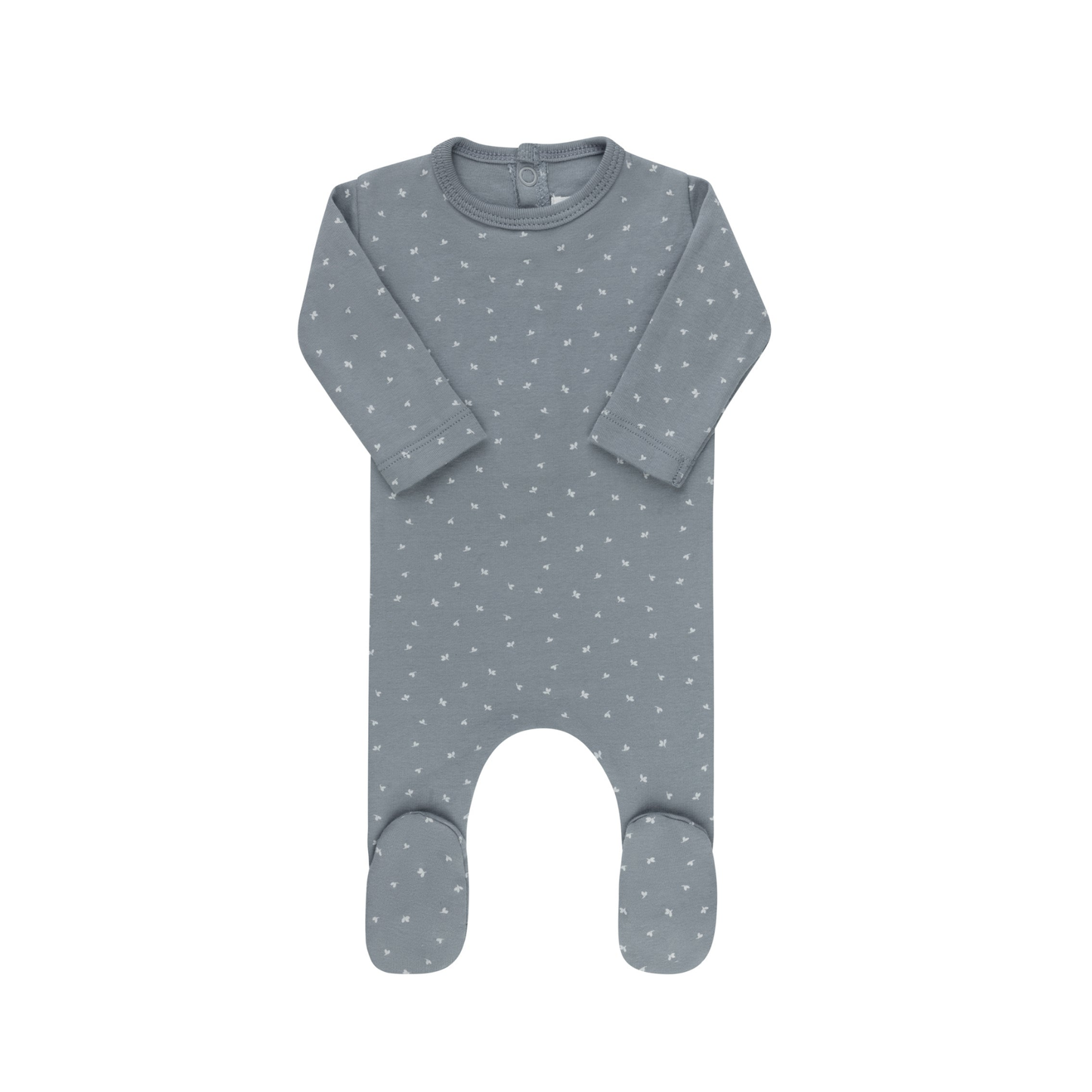 Aurora Blue Floral Leaf Footie