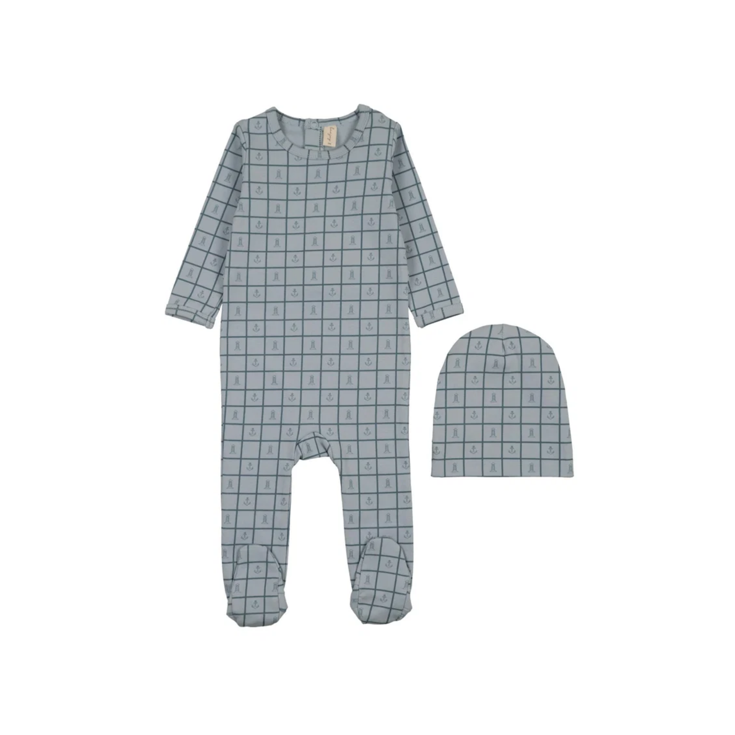 Bonjoy Blue Lighthouse Boxed Graphic Footie Set