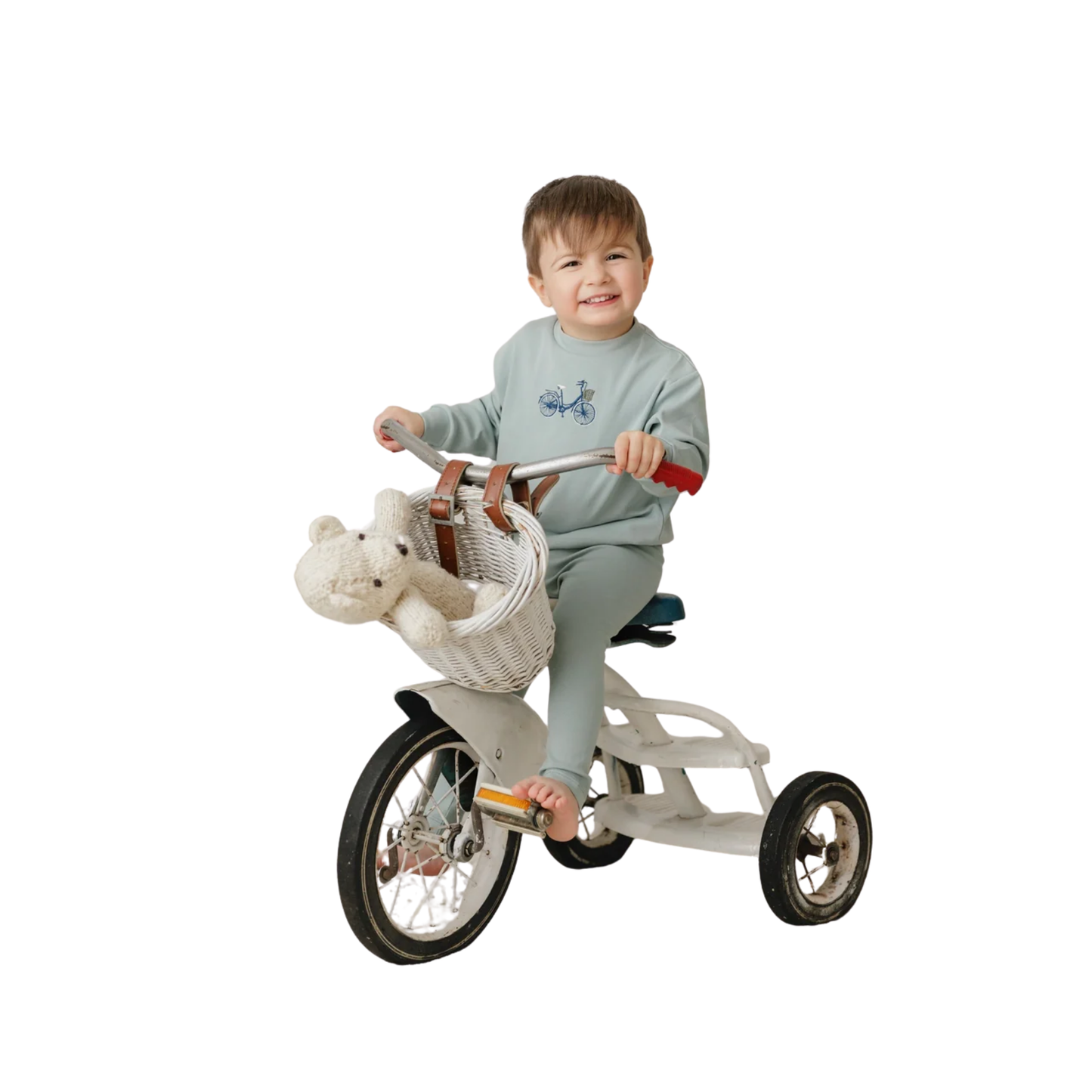 Bonjoy Teal Bike Embroidered Bike Sweatset