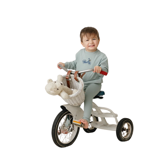 Bonjoy Teal Bike Embroidered Bike Sweatset