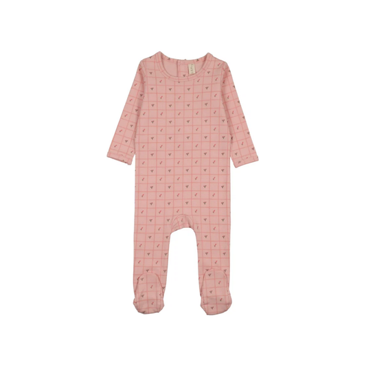 Bonjoy Pink Flowers Boxed Graphic Footie