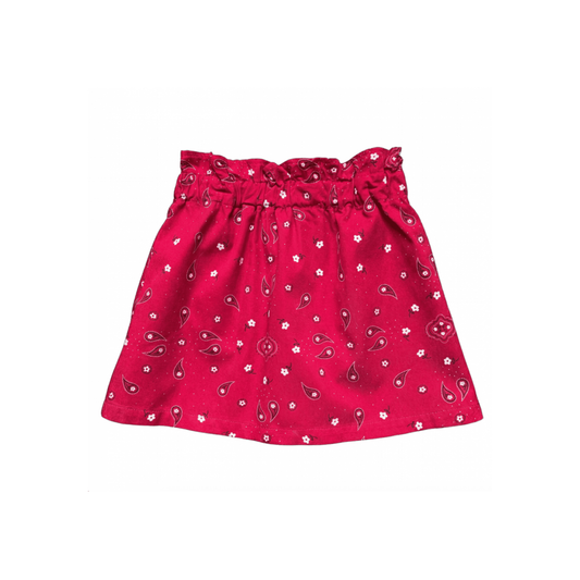 Louis Louise Red Bandana Twill Bus Skirt