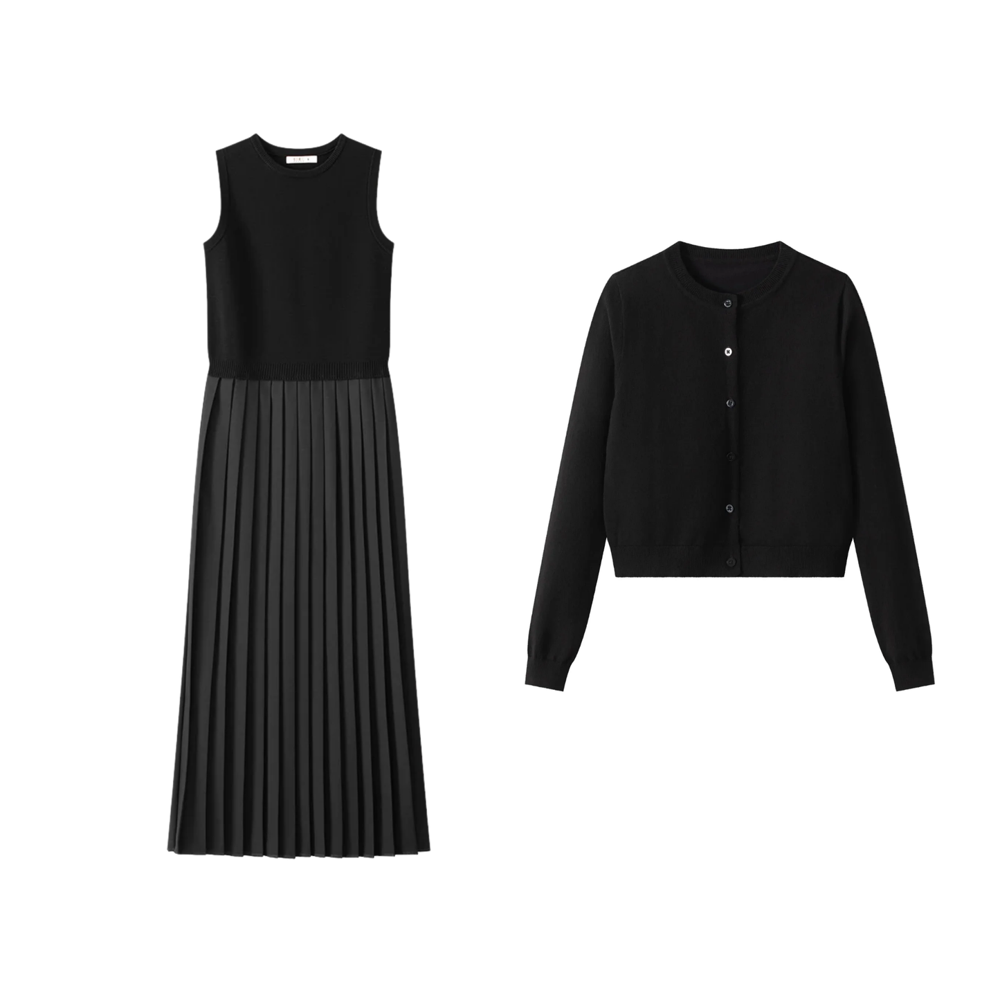 Coco Blanc Black Knit Jumper Set