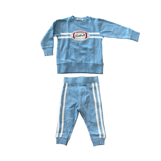 Little Mish Blue Varsity Football Game Day Set