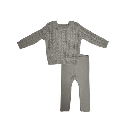 Kipp Slate Elliot Cable Knit Set