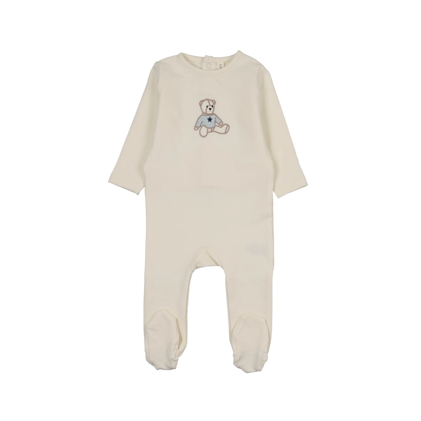 Lilette Blue Sweet Bear Footie